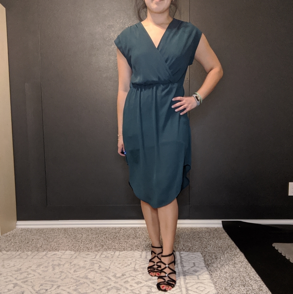 Hunter Green Midi Dress (XS)